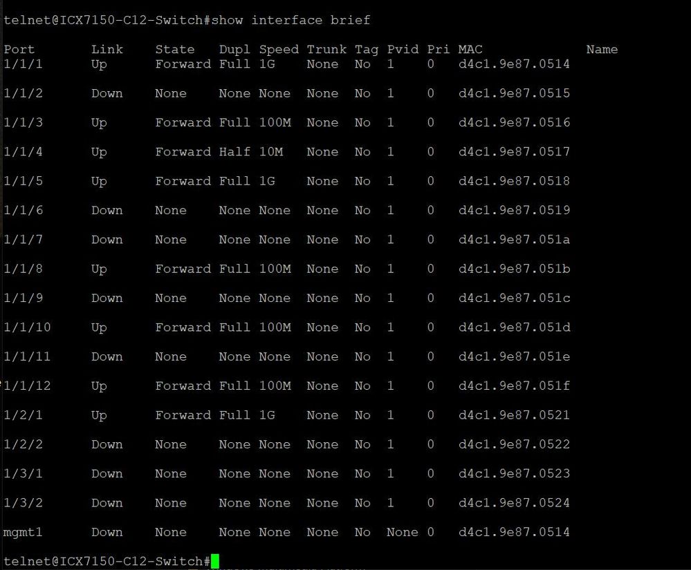 Switch - PuTTY - 2