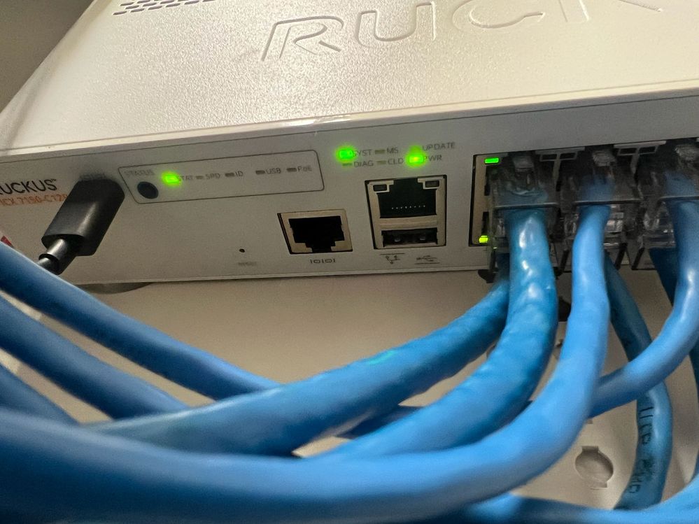 Successful Reset and USB connection to Ruckus