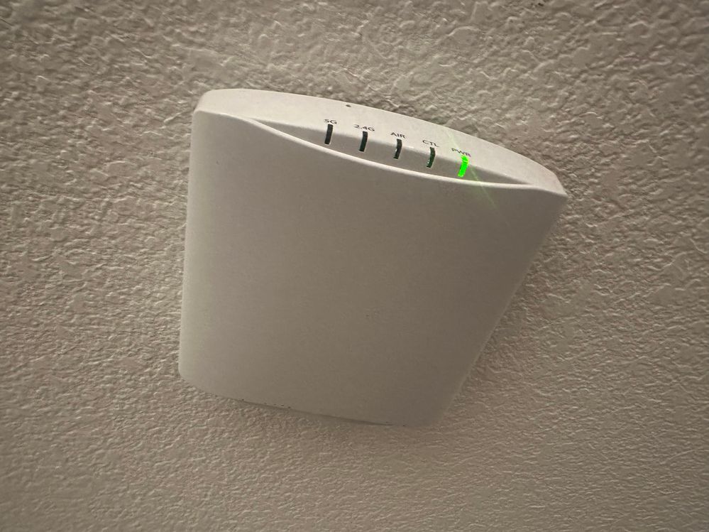 Power is green and other one is blinking